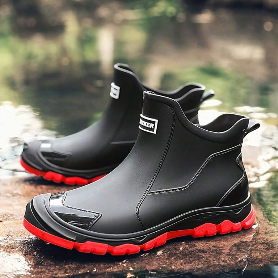 STARNOVO Unisex Rain Boots, Couple Waterproof Non-Slip Short Rain Boots, Lightweight Outdoor Fishing Wading Shoes
