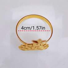 Home Decor Napkin Rings Table Decoration, Suitable For Holidays, Parties, Birthdays, Weddings, Dinners, Gatherings And Other Daily Creative Decor, Multiple Styles And Elements, Christmas Napkin Rings Metal Embossed Hammered Texture Ring Buckle, 4pcs/12pcs/102pcs Optional. - Multicolor - View 4