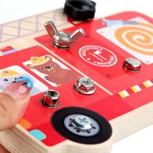 Juego de herramientas de destornillador, herramientas de reparación de hardware, juguete educativo de desmontaje y montaje para niños, desarrollo de habilidades motoras finas - Rojo - Ver 8