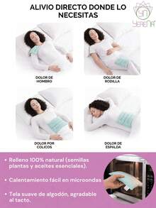 ALMOHADILLA COMRESA O COJIN  TERAPEUTICO  DE SEMILLAS, PLANTAS Y ACEITES ESENCIALES. - Azul menta - Ver 3