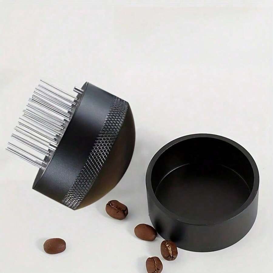 SOKANY Rotary Coffee Powder Distribution Tool, 51/53/58mm, Stainless Steel Needle, Break Clumps, Even Extraction, Coffee Accessory