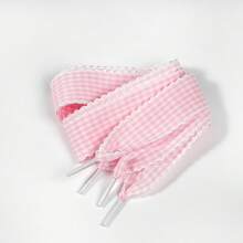 1 Pair 100cm Wavy Edge Plaid Shoelaces, Fashion Classic Plaid Design Shoelaces, Suitable For Sneakers, Sports Shoes, Racing Shoes And Casual Shoes, Multi-Functional Bag Decoration, DIY Hair Accessories And Craft Projects - Multicolor - View 9