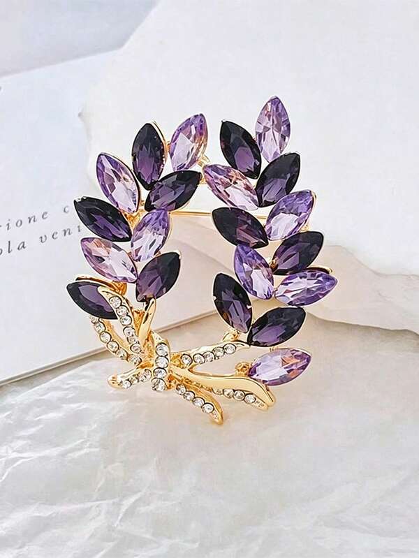 High-End Fashion Personalized Wisteria Flower Brooch, Clothing Anti-Exposure Fixing Pin, Elegant Commuter Style