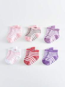 6 Pairs Boys & Girls Basic Non-Slip Bottom Children's Sports Socks, Tab Socks, Multi-Function Trampoline Socks, Floor Socks - Multicolor - View 9