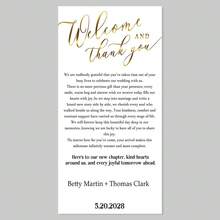 Minimalist Luxury Customized Wedding Thank You Cards, Gold Foil & Black Calligraphy Dual Styles, Personalized Name & Date, Table Decor, Candy Gift Tags, Wedding Photo Props, Suitable For Indoor/Outdoor Weddings, Engagement & Reunion Parties, Customized Personalized Thank You Text - Customized Thank You Cards - View 17