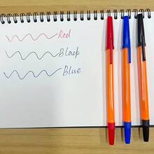 30 buah Pulpen Ballpoint Oranye Original Ujung Halus, Tinta Tahan Lama, Cepat Kering, Mudah Dicetak dan Diwarnai, Tutup Dapat Dilepas, Ujung Sedang, Halus, Hari Pertama Sekolah - MultiWarna - View 10