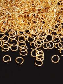 DIY Jewelry Making Open Jump Rings, 100pcs Gold & Silver Connector Rings For Pendants, Bracelets, Chains And Handmade Crafts - Multicolor - View 2
