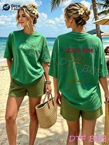 Women T-Shirts - 綠色 - 查看 1