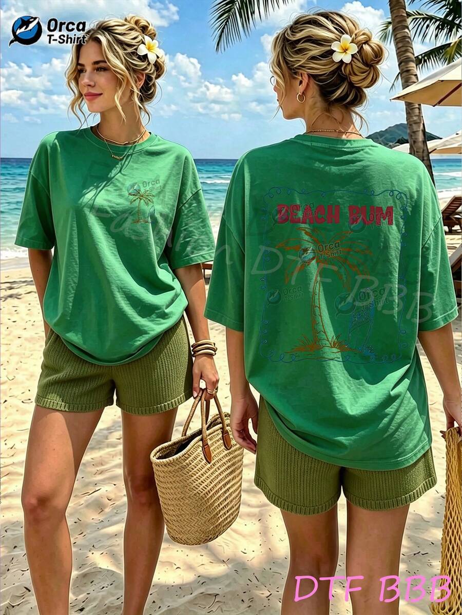 Women T-Shirts - 綠色 - 查看 1