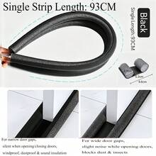 1pc Easy-To-Install Door Bottom Draft Stopper - 2-Inch Thick Foam Strip, 50% Noise Reduction, Suitable For 30-36 Inch Doors, Matte Finish, For Home And Office - Sealing Strip - View 4