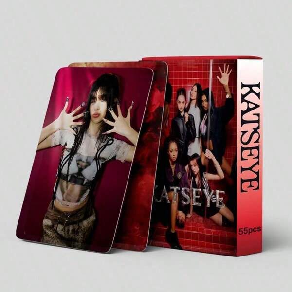 New - 55pcs KATSEYE Photocard, K-Pop Girl Group Star LOMO Collectible Cards, Postcards, Office Supplies, Office Desk Accessories, Office Supplies For Women Desk, Photocards