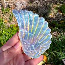1pc Natural Moonstone Wing, Ideal For Home Decor And Unique Gift, Perfect For Collectors, Desk Ornament, Sparkling Surprise, And Great Gift For Valentine's Day And Holidays - Multicolor - View 6