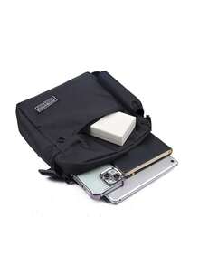 Fashionable Minimalist Versatile Men's Shoulder Crossbody Small Square Bag - Black - View 5