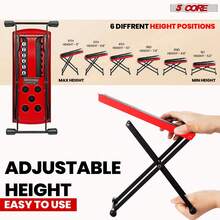 5 CORE 5Core Guitar Foot Stool Height Adjustable Folding Leg Rest Classical Footrest - Red - View 11