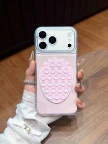 Pink Dopamine Style Strawberry Suction Cup Phone Case Compatible With IPhone 17 17 Pro 17 Air 17 Pro Max 11 11 Pro 11 Pro Max 12 12 Pro 12 Pro Max 13 13 Pro 13 Pro Max 14 14 Pro 14 Plus 14 Pro Max 15 15 Pro 15 Plus 16 16 Pro 16 Pro Max 16 Plus - Pink - View 3