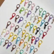20/32/60pcs Mixed Color Solid Zinc Alloy Lobster Clasp Metal Keychain Hooks, Suitable For DIY Keychains, Backpacks, Wallets And Jewelry - For Secure Connection, Keychain Accessories | Smooth Metal Surface | Durable Zinc Alloy, Lobster Clasp Keychains Combine Practicality And Decorativeness, Often Used As Daily Small Items, Also Can Be Given As Small Gifts - Multicolor - View 3