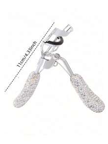 1PC Rhinestone High-End Artificial Diamond Wide-Angle Rhinestone Eyelash Curler Rubber Strip, Durable, Portable,Eyelash Curler,Lash Tech Supplies,Lash Curler,Gifts For Women,Makeup Tools - Multicolor - View 3