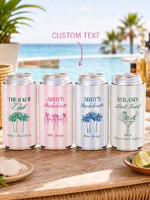 Taza aislada con texto personalizado, regalo para el padre, regalo de verano, regalo para él, recuerdo de cumpleaños divertido, bolsa para bebidas de fiesta, bolsa para taza aislada con texto de logotipo personalizado, boda, cumpleaños, despedida de soltero - Multicolor - Ver 2
