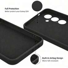 Casing Ponsel Silikon Cair untuk Samsung Galaxy S25 Ultra dan 13/16 Pro Max/11, Tahan Air, Tahan Guncangan, Tahan Jatuh, Tahan Gores. - Hitam - View 2