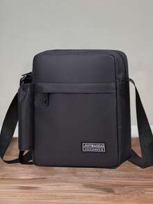 Fashionable Minimalist Versatile Men's Shoulder Crossbody Small Square Bag - Black - View 6