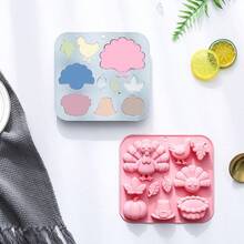 10格矽膠模具，收穫節主題造型包含火雞、南瓜與蛋糕，適用於蛋糕與巧克力 - 多款式 - 查看 4