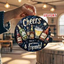 2D Flat Wooden Wall Decor Sign, Not A Clock, Non-Moving, Vintage "Its Beer" Rustic Country Style Beer Theme Art - Rustic Beer Theme - View 6