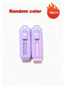 4pcs Vibrant Macaron Color Push-Pull Erasers, Creative Cartoon Design, Durable Rectangular Shape, Easy-Slide Mechanism, Suitable For Learning And Office Supplies, Multiple Colors - Multicolor - View 11