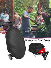 1pc Outdoor BBQ Grill Dustproof Waterproof Cover, Portable Foldable Picnic Camping Stove Cover - View 3