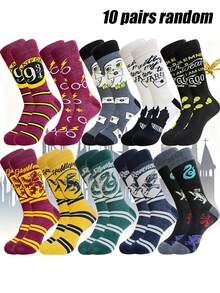 5 pares de calcetines unisex aleatorios, calcetines de media caña con colaboración de dibujos animados de Warner Bros, aptos para uso diario - Multicolor - Ver 11