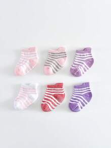 6 Pairs Boys & Girls Basic Non-Slip Bottom Children's Sports Socks, Tab Socks, Multi-Function Trampoline Socks, Floor Socks - Multicolor - View 7