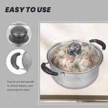 5PCS Induction Non Stick Stainless Steel Healthy Cookware Cooking Pot Stockpot - View 6