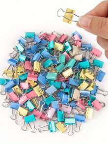 20/40pcs Colorful Metal Binder Clips, Long Tail Clips, Fish Tail Clips, Strong Elastic Metal Spring, Tight Grip, Thickened, One-Piece Molded Metal Clip, High Toughness, Resistant To Bending And Breaking, Suitable For Organizing Test Papers And Assignments, Office Supplies, DIY Scrapbook Photo Materials, Home Snack Bag Sealing, Organizing Receipts And Notes, Decorating Photo Walls, Event Gifts, Back To School Season Recommended - Multicolor - View 10