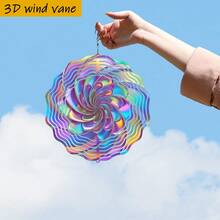 1 buah Kincir Angin Kreatif DIY Pola Pusaran Warna-warni Seperti Kelopak Bunga yang Mekar, 10 inci/360° Cocok untuk Natal, Halloween, dan Acara Hadiah Liburan Lainnya (Liontin Tidak Termasuk), Gaya Acak - Beraneka warna - View 7