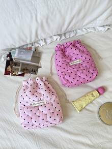 MEYOU FAIRY AGG Love Wave 女用化妝包，內袋式便攜旅行盥洗包，手提包，多功能護膚品收納袋，女性衛生棉收納袋，抽繩收納袋，送給媽媽或女友的禮物 - 彩色 - 查看 5