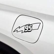1pc Funny Car Sticker 95 Lightning Symbol Vinyl Waterproof Sun-Proof Car Bumper Decoration Retro Racing Number Waterproof Decal Accessory Motorcycle Electric Scooter Scratch Cover Decorative Sticker - 95 Lightning - View 4