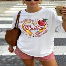 Retro Vintage, Opium Art Print, 100% Cotton Oversized Soft Breathable, Casual Crewneck Short Sleeve Top, Streetwear Y2K Aesthetic Summer Vibes - 白色 - 查看 11
