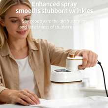 OBOVAY Portable Handheld Garment Steamer For Home And Travel, Mini Foldable Design, Dual Use For Flat Ironing And Hanging Steaming, 38W Fast Wrinkle Removal, Space-Saving, Lightweight, Fits In Suitcase, Portable Steam Iron For Dorm And Business Trips, Clothing Care Essential - Random Color - View 5