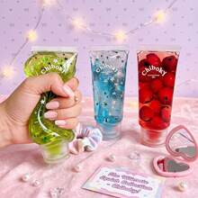 1pc Aesthetic Red Cherry Squeeze Tube Toy, Non-Elastic Toothpaste Squeeze Toy, Heavy Clay-Like Sensory Stress Relief Fidget Toy, Relieves Stress And Anxiety, Cute Desk Decor - Multicolor - View 6