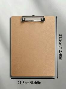 1pc A4A5 Oversized Extra Wide Thick High Density Solid Wood Anti-Pressure Drop-Resistant Waterproof Moisture-Proof Fine Polished No Burrs Natural Wood Clipboard - Wood Color - View 8