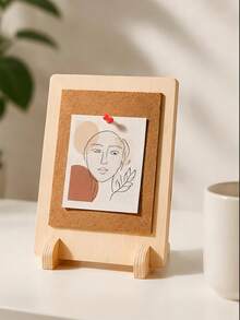 1PC Desktop Cork Message Board, Vertical Felt Board, Desktop Push Pin Note Photo Display Rack, Mini Bulletin Board, Suitable For Rural Desktop Message Boards In Bars, Bedrooms, And Living Rooms. - Multicolor - View 7