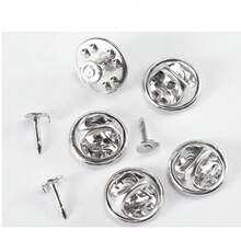 5/10/20pcs Gold Butterfly Pin Backs Clutch Locking Safety Pin Backs, Metal Clutch Pin Backs Replacement For DIY Brooch Badge Jewelry Making Accessories - Multicolor - View 5