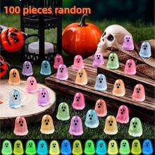 100/50/20/10pcs Glowing Mini Ghost, Halloween Party Fun Decor Gift, Suitable For Theme Party, DIY Party Decoration Accessories, Tabletop Decor, Garden Decor - Multicolor - View 15