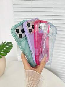 4入厚實材質可愛糖果色防震新款手機殼，適用 IP 17 / IP 17 Pro / IP 17 Pro Max / IP 16 / IP 16 Pro / IP 16 Pro Max / IP 15 / IP 15 Pro Max / IP 14 / IP 13，糖果彩繪創意防震手機殼 - 彩色 - 查看 3