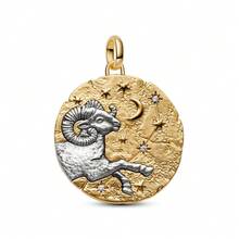 1件裝時尚星座吊墜飾品 銀色鍍層 手鍊項鍊 DIY 節日禮物 - 多色1 - 查看 18