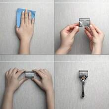 2 Packs Waterproof Self-Draining Toothbrush & Razor Holder, Wall-Mounted Bathroom Storage Organizer - 2pcs Razor Holder - View 8