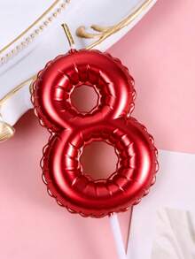 1件紅色花卉裝飾生日蠟燭，手繪生日數字0-9生日蠟燭，生日蛋糕裝飾，生日派對裝飾，適用於生日、週年紀念、性別揭曉派對、單身女派對、畢業典禮 - 紅色花卉 - 查看 20