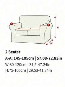 1 pieza Cubierta de sofá elástico con diseño de dobladillo impreso, protector de sofá de cobertura total, resistente al polvo y a las manchas, elástico y lavable, para decoración del hogar en la sala de estar - Gris Oscuro - Ver 11