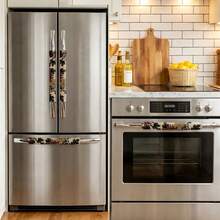 Chinese Double Door Refrigerator Door Handle Cover, Door Handle Protector, Anti-Slip, Anti-Oil & Anti-Water Stain Kitchen Appliance Door Handle Protector. Suitable For Oven, Microwave And Freezer Handles, Washable, Elegant Home Decor Upgrade Your Home Appearance - Multicolor - View 2