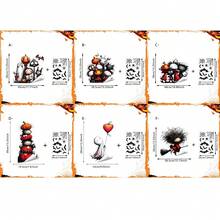 1pc Whimsical Voodoo Ghost Doll Window Film, Electrostatic Adsorption, Reusable, Suitable For Bedrooms, Shops, And Halloween Party Decorations. - Multicolor - View 6