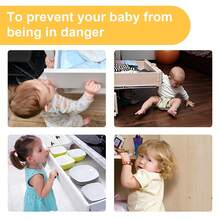 4/6/8/10/12PCS Children Safety Lock Multi-Function Split Lock Baby Anti-Pinch Drawer Lock Infant Cabinet Door Lock Transparent Child Safety Lock Baby Drawer Lock Kids Anti-Opening Cabinet Door Drawer Lock - Multicolor - View 6